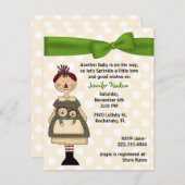 Raggedy Doll Mommy Baby Sprinkle Dusche Einladung (Vorne/Hinten)