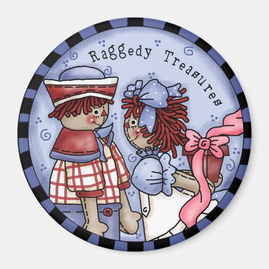 Raggedy Treasures Country Annie und Andy Magnet (Vorne)