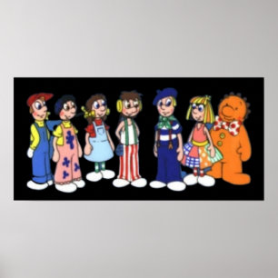 Raggy Puppen Cartoon Poster