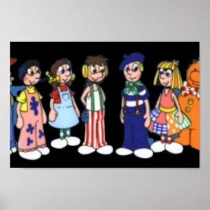 Raggy Puppen Cartoon Poster