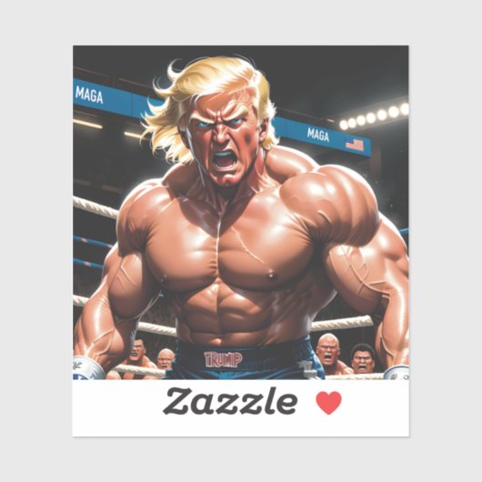 Raging Donny T (MIXED MARTIAL ARTS/Wrestling MAGA Aufkleber (Blatt)
