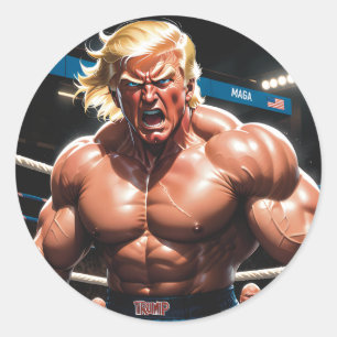 Raging Donny T (MIXED MARTIAL ARTS/Wrestling MAGA Runder Aufkleber