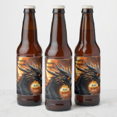 Raging Dragon Solar Eclipse Anpassen Set von 6 Bierflaschenetikett (Flaschen)