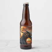 Raging Dragon Solar Eclipse Anpassen Set von 6 Bierflaschenetikett (Vorderseite)