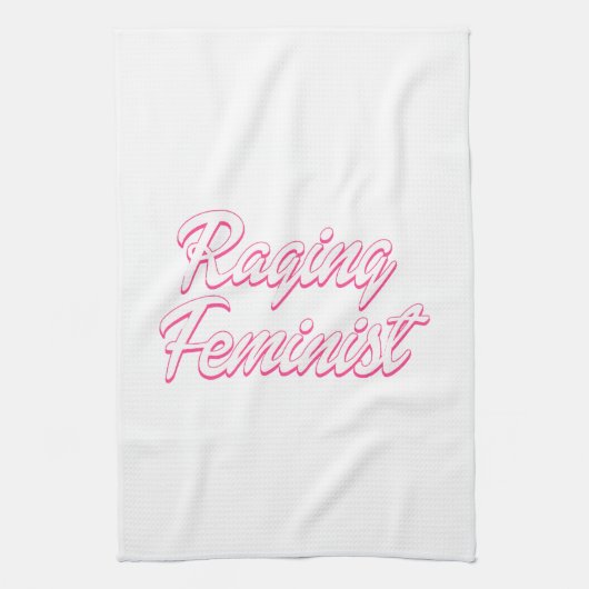 Raging Feminist Doll Geschirrtuch (Vertikal)