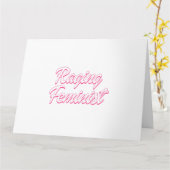 Raging Feminist Doll Karte (Gelbe Blume)