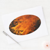 Raging Fire Ovaler Aufkleber (Umschlag)