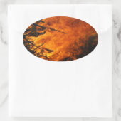 Raging Fire Ovaler Aufkleber (Tasche)