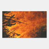 Raging Fire Rechteckiger Aufkleber (Vorderseite)
