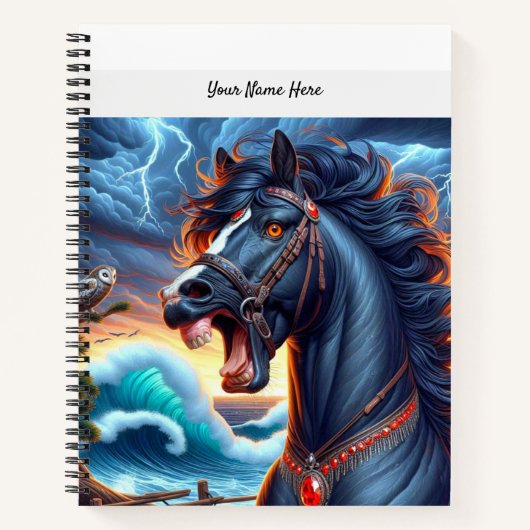 Raging Horse Lightning Notizblock (Vorderseite)