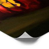 Raging red Pumpkin | AI Art Poster (Ecke)