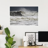 Raging Sees of Hurricane Sandy Poster (Heimbüro)