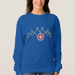 Raglan-Shirt der Frauen Schweizer die Alpen Sweatshirt
