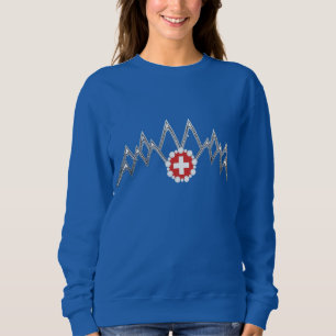Raglan-Shirt der Frauen Schweizer die Alpen Sweatshirt