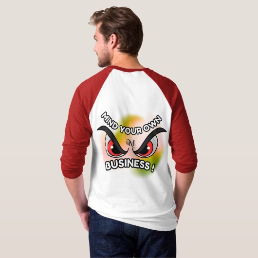 Raglan T - Shirt : Achten Sie auf Ihre eigene (rot (Schwarz voll)