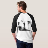 Raglan-T - Shirt für Männer 3/4-Sieb (Schwarz voll)