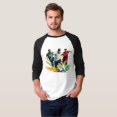 Raglan-T - Shirt für Männer 3/4-Sieb (Vorne ganz)