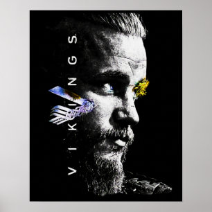 Ragnar Lothbrok Vikings Tv Serie Poster