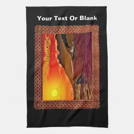 Ragnarok für Wale Geschirrtuch (Vertikal)