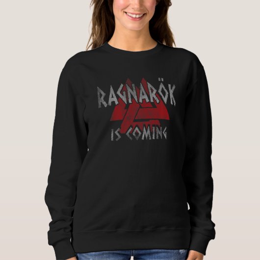 Ragnarök kommt Valknut Wikinger Wikinger Sweatshirt (Vorderseite)