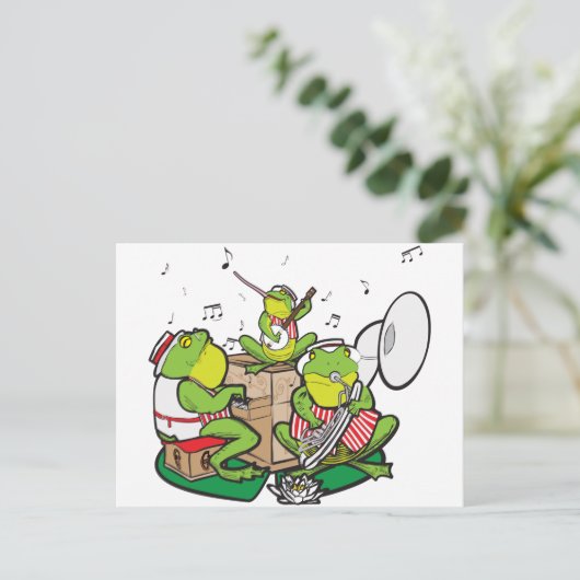 RAGTIME FROGS POSTKARTE (Stehend Vorderseite)