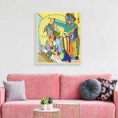 "Ragtime Scene" von Ruchell Alexander Leinwanddruck (Insitu (Wohnzimmer))