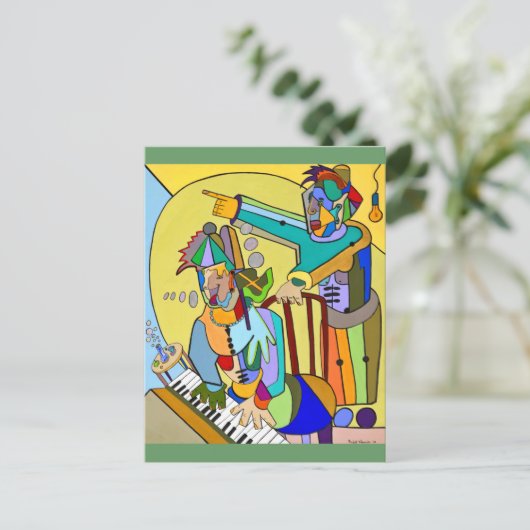 "Ragtime Scene" von Ruchell Alexander Postkarte (Stehend Vorderseite)