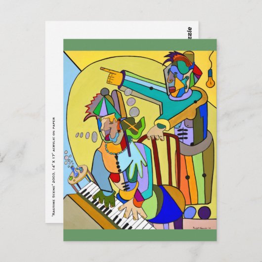 "Ragtime Scene" von Ruchell Alexander Postkarte (Vorne/Hinten)