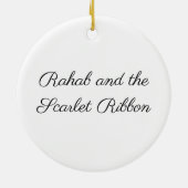 Rahab und die Scarlet Ribbon Jesse Tree Keramik Ornament (Hinten)