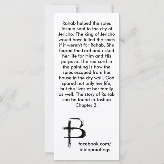 "Rahab" Value-Lesezeichen (Rückseite)