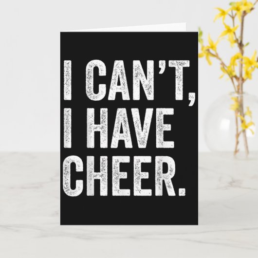 Rahiltees Co. I Can't I Have Cheer Cheerleader - B Karte (Gelbe Blume)