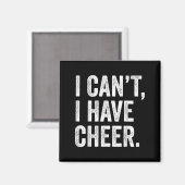 Rahiltees Co. I Can't I Have Cheer Cheerleader - B Magnet (Vorderseite/Rückseite)