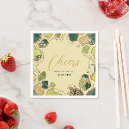 Rahm | Elegante stilvolle falsche Gold Cheers Serviette