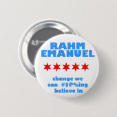 Rahm Emanuel für Bürgermeister Button (Vorne & Hinten)