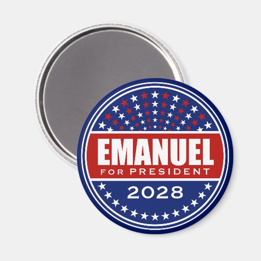 Rahm Emanuel für Präsident 2028 Magnet (Vorderseite/Rückseite)