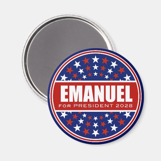Rahm Emanuel für Präsident 2028 Magnet (Vorderseite/Rückseite)