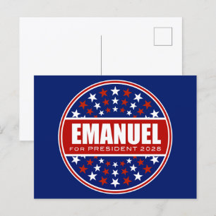 Rahm Emanuel für Präsident 2028 Postkarte