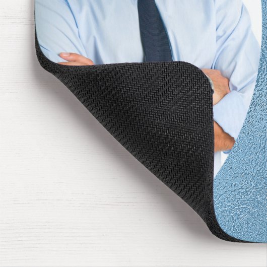 Rahmen aus blauem Foto Mousepad (Ecke)