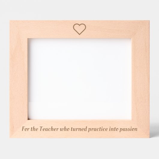 Rahmen aus gestrichenem Foto - "Für den Lehrer" (Vorderseite)