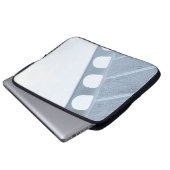 Rahmen aus schwarzem und weißem Metall Laptopschutzhülle (Vorne Knopf)