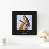 Rahmen, benutzerdefiniertes Foto - Personalisiert Quadratische Wanduhr (Zuhause)