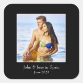 Rahmen, benutzerdefiniertes Foto - Personalisiert Quadratischer Aufkleber (Vorderseite)