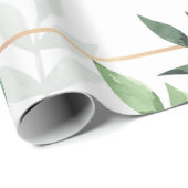 Rahmen-Blätter mit Aquarellfarben Geschenkpapier (Rolleneckpunkt)