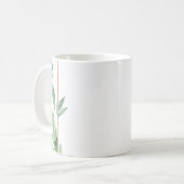 Rahmen-Blätter mit Aquarellfarben Kaffeetasse (Vorderseite Links)