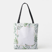 Rahmen-Blätter mit Aquarellfarben Tasche (Rückseite)