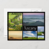 Rahmen-Collagenpostkarte Toskana schwarze Postkarte (Vorne/Hinten)