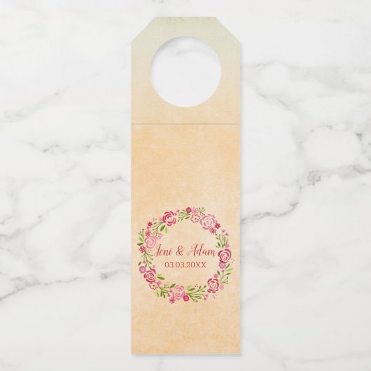 Rahmen der Blume Flaschenanhänger (Rückseite)