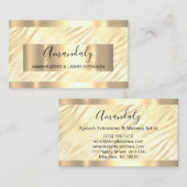 Rahmen-Eventplaner Silver Yellow Zebra Visitenkarte (Vorne/Hinten)