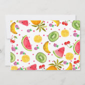 Rahmen Foto Zwei-tti Frutti 2. Geburtstag Einladung (Rückseite)