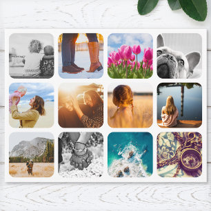 Rahmen für 12 Foto-Holiday-Postkarten-Vorlagenrahm Postkarte
